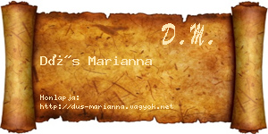 Dús Marianna névjegykártya